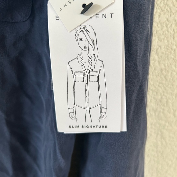 NWT Equipment Navy Casual Button Down Shirt - Picture 5 of 7